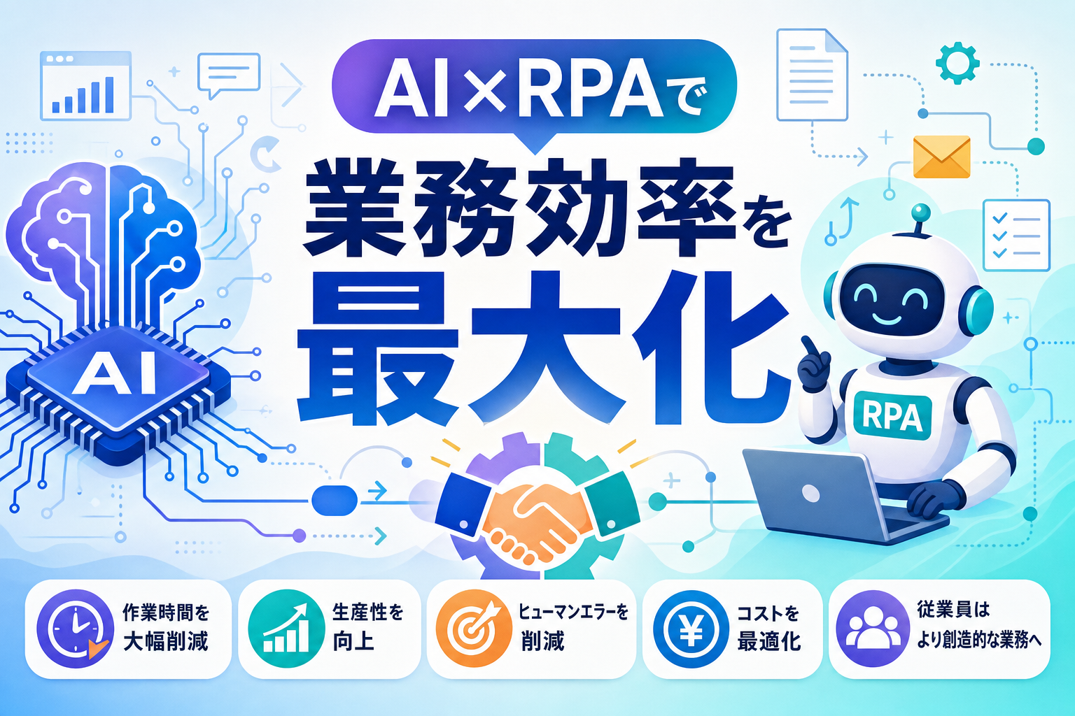 AI×RPAで業務効率を最大化。組み合わせて成果を出す実践ガイド【2026年版】
